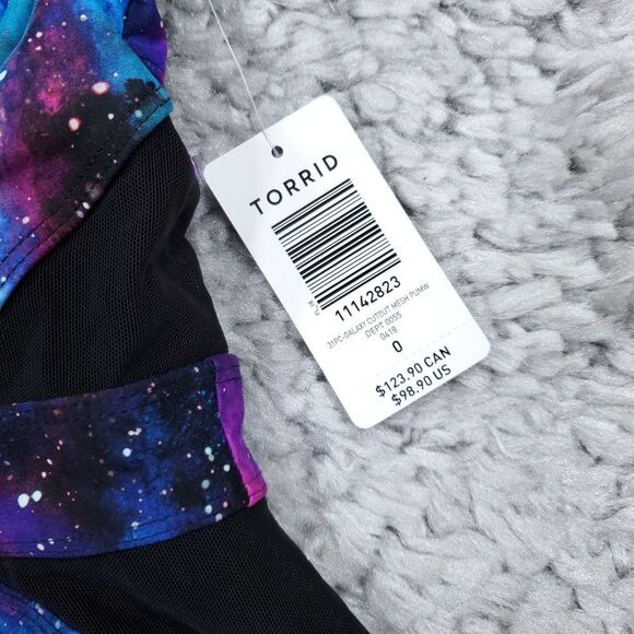 Torrid Blue and Purple Galaxy One Piece Swimsuit - Picture 4 of 10